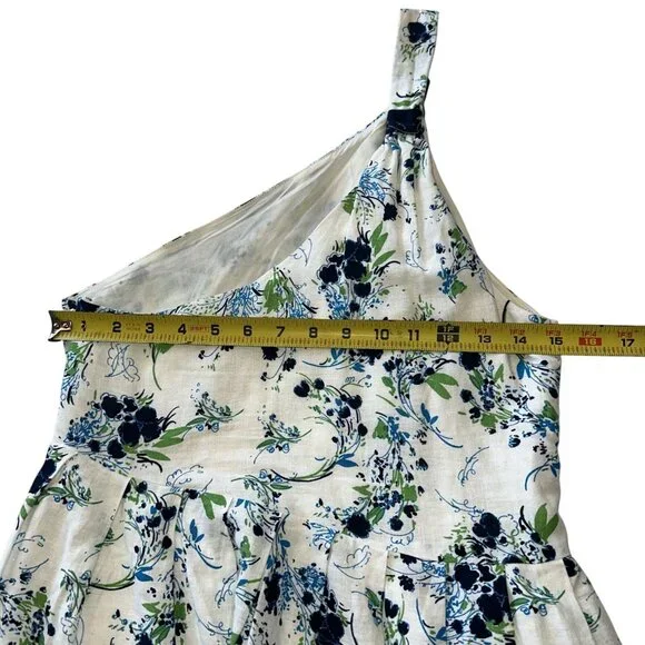 Free People One-Shoulder White Floral Dress XS - Picture 10 of 11